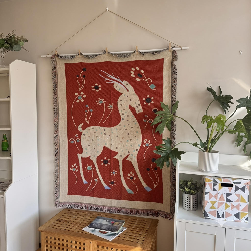 Scandinavian Deer Tapestry