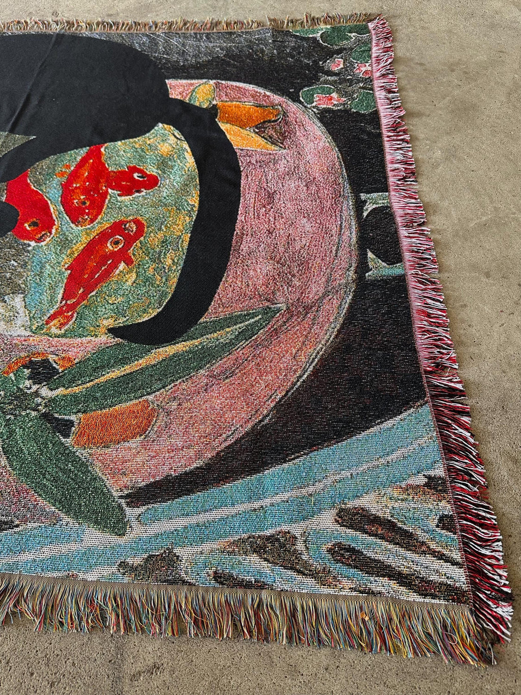 Black Cat & Goldfish Tapestry