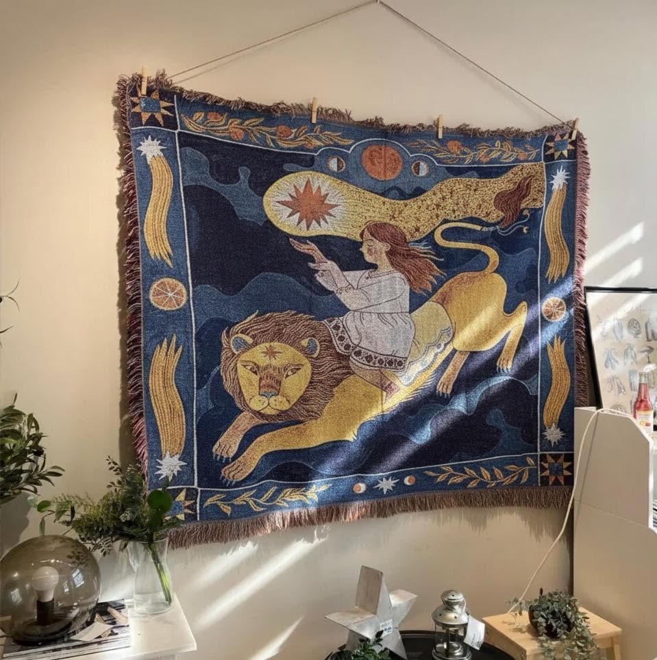 Lion Rider Tapestry