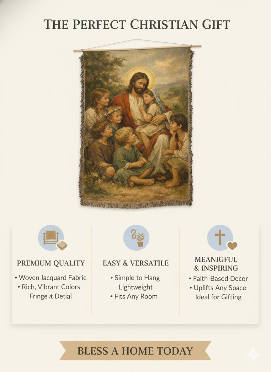 Jesus & Children Tapestry