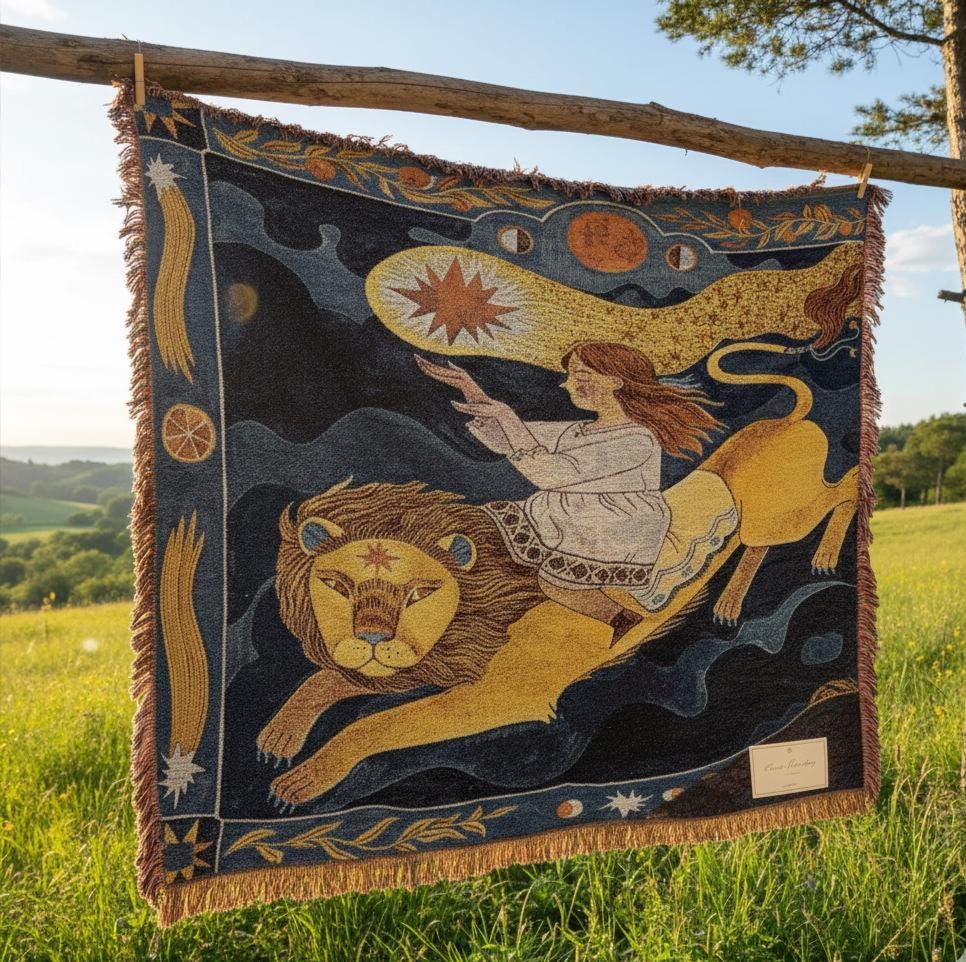 Lion Rider Tapestry