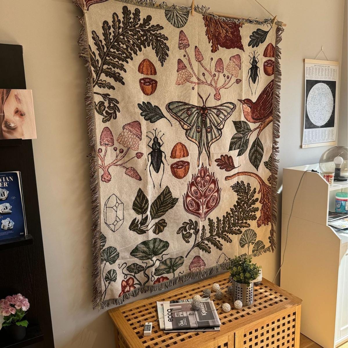 Moth & Mushroom Tapestry