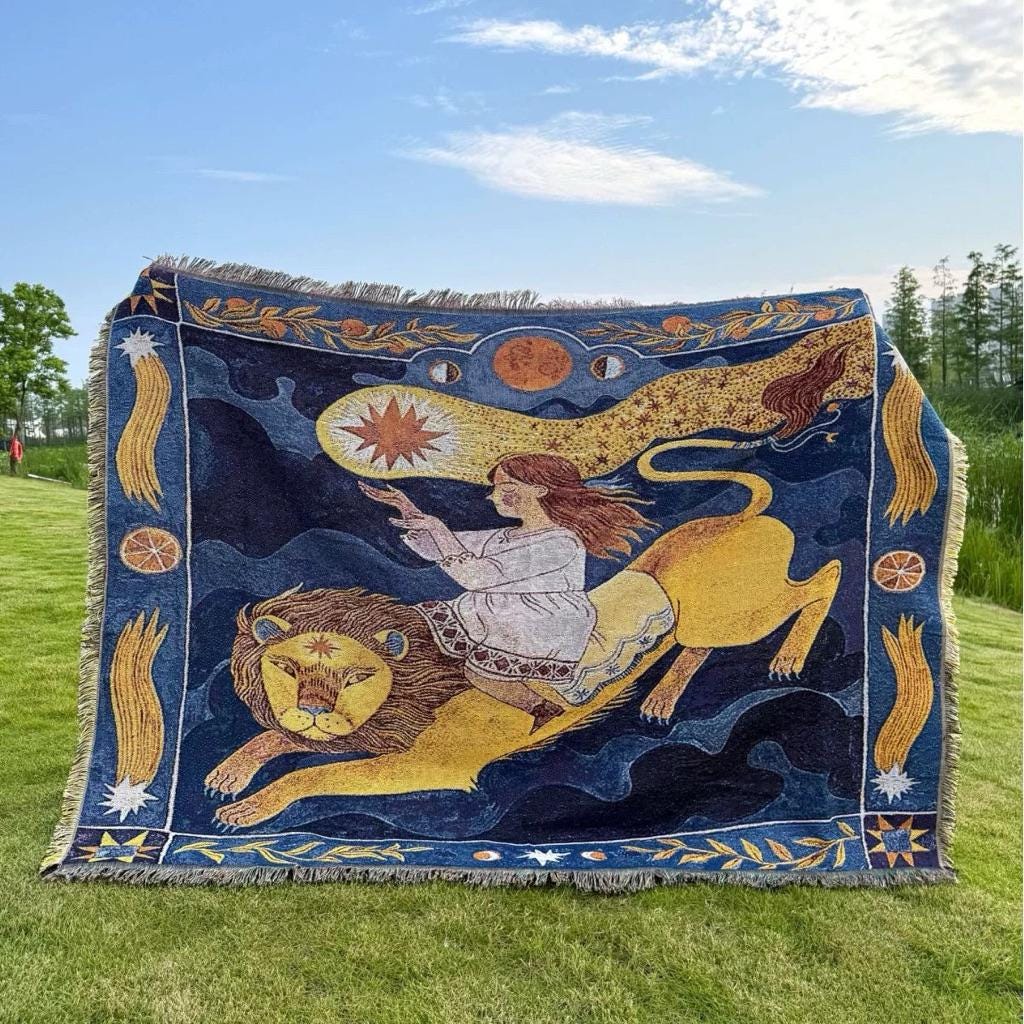 Lion Rider Tapestry