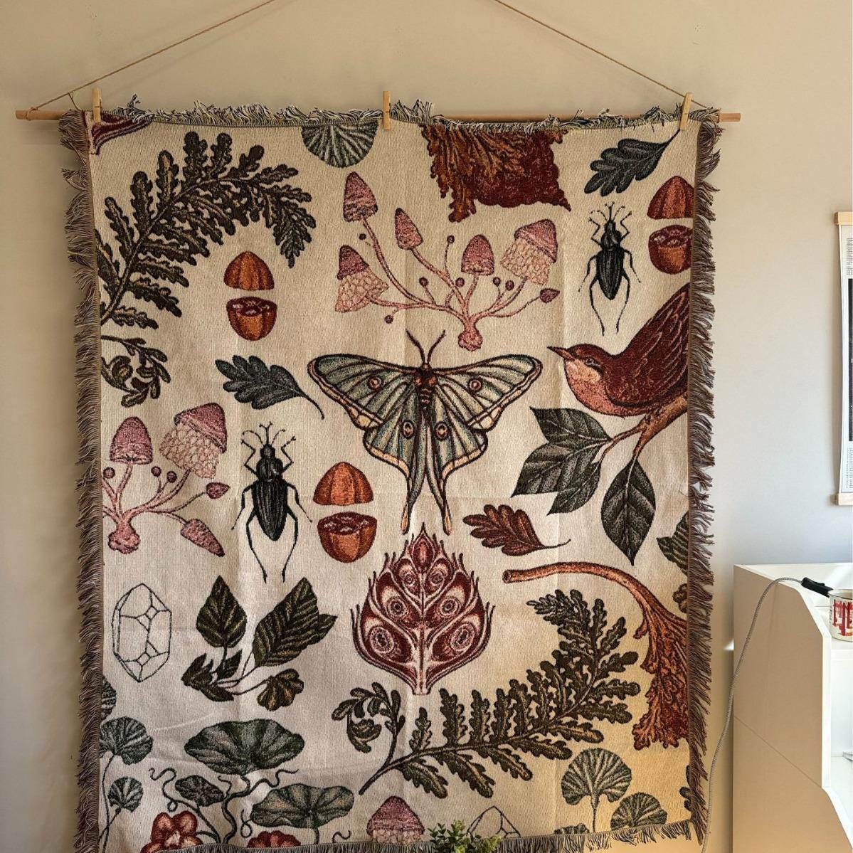 Moth & Mushroom Tapestry