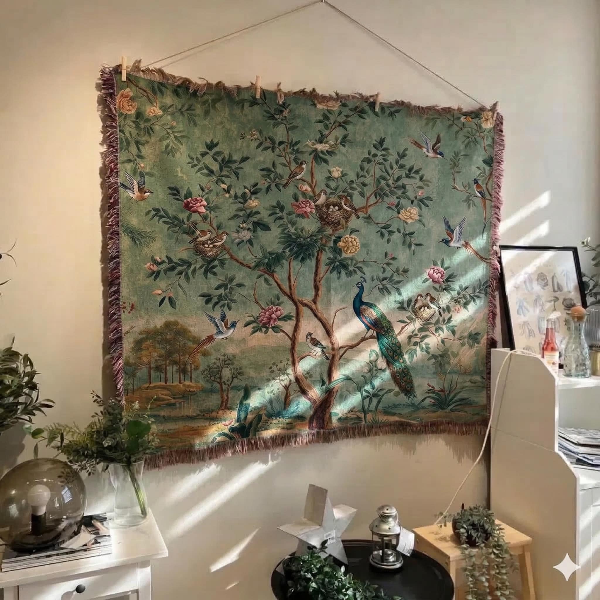 Chinoiserie Bird Tapestry
