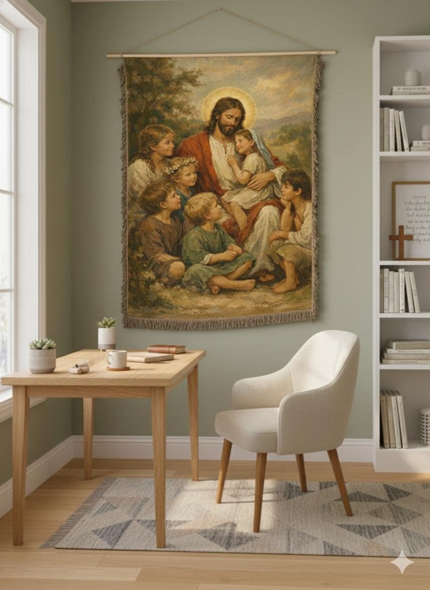 Jesus & Children Tapestry
