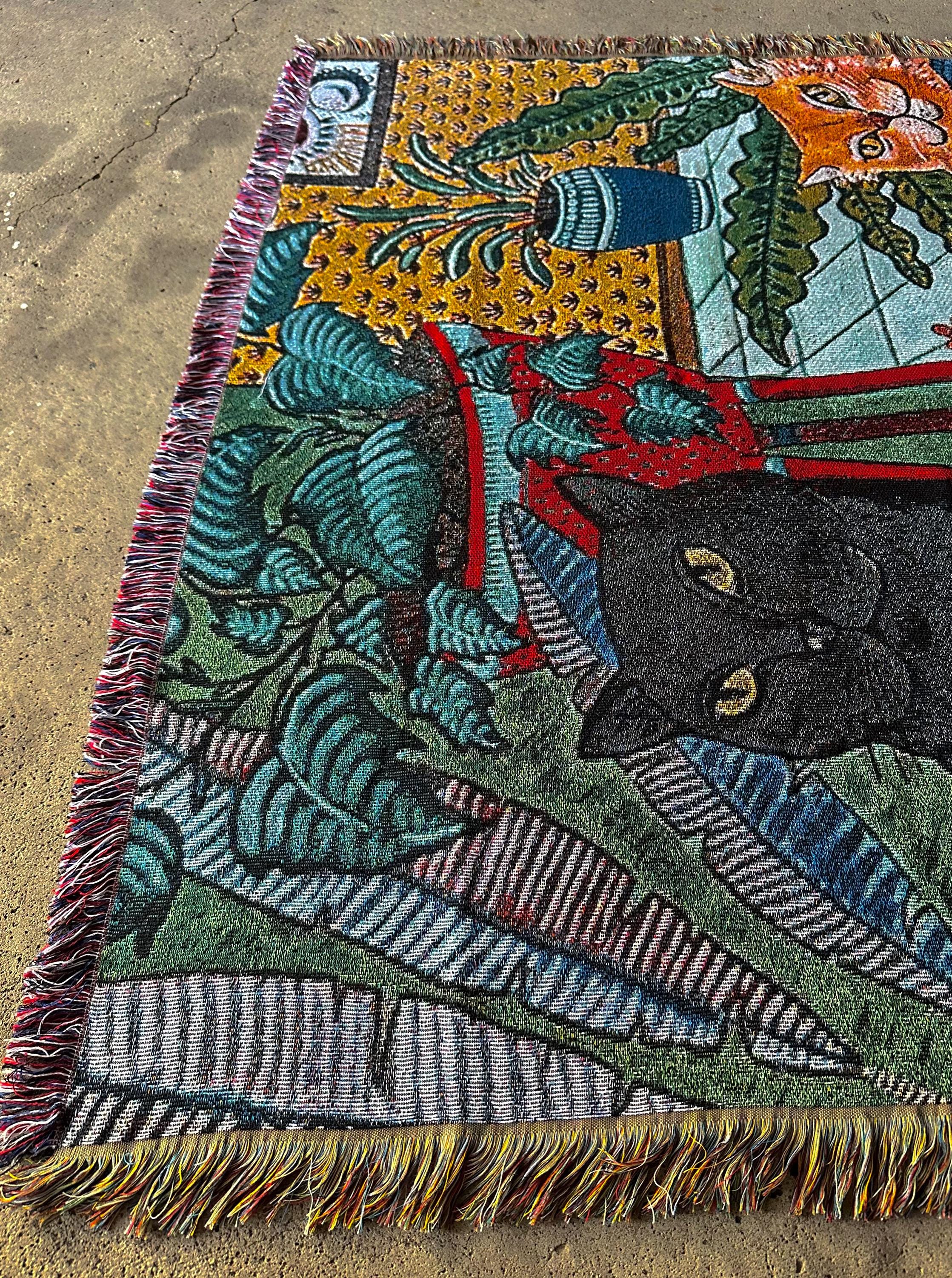 Cat Garden Tapestry
