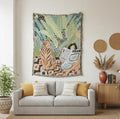 Tiger & Woman Tapestry