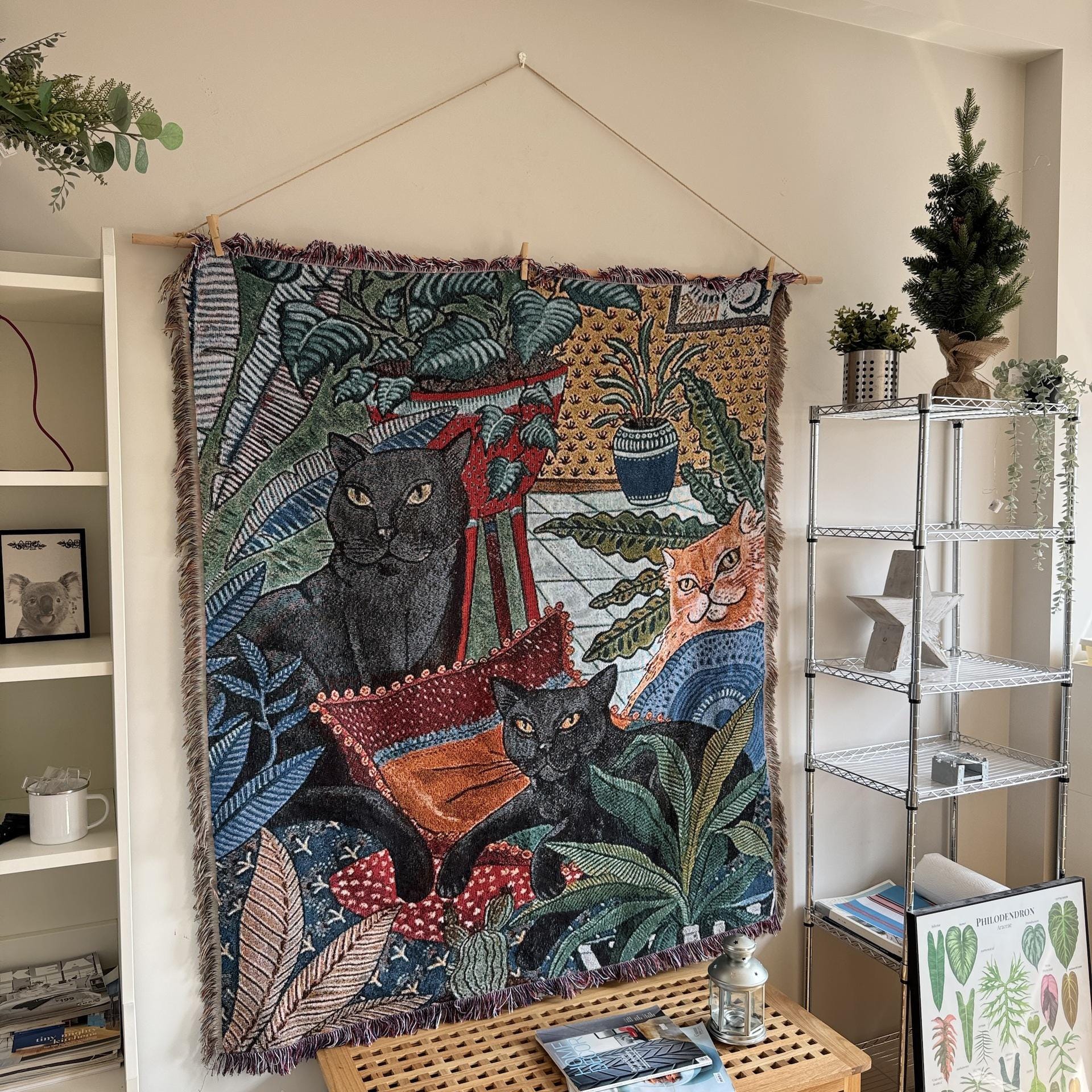 Cat Garden Tapestry