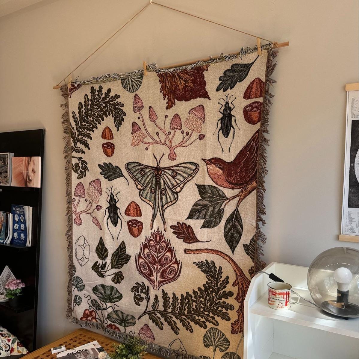 Moth & Mushroom Tapestry