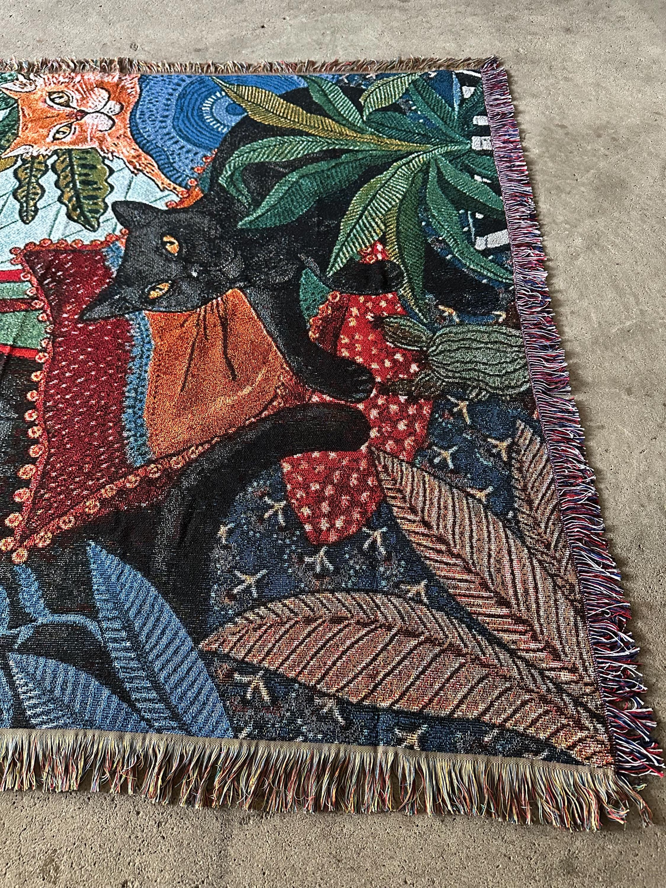 Cat Garden Tapestry