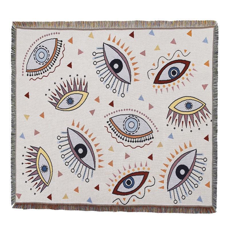 Mystic Evil Eye Woven Tapestry Wall Hanging